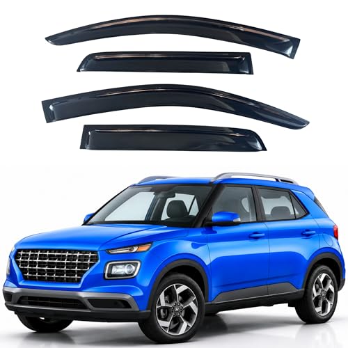 IG Window Visors Fit for 2020-2023 Hyundai Venue, Out-Channel Rain Guards Vent Wind Deflectors 4PC, Car Accessories for 20-23 Venue