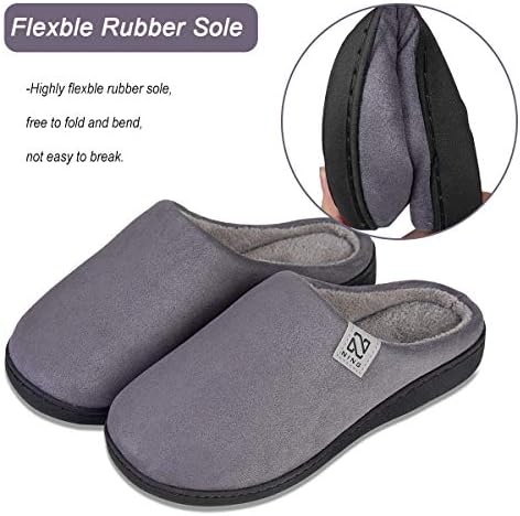 WateLves Men's and Women's Classic Memory Foam Slippers Comfort Plush Lining House Shoes for Indoor & Outdoor (Taro Purple, 36/37) | Image 3