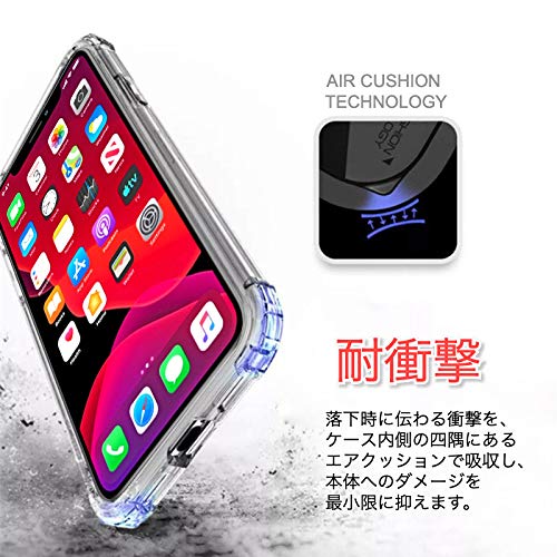 BENEFIQ iPhone XSMax 用 ケース クリア 耐衝撃 米軍MIL規格取得 透明 アイフォン ソフト カバー ワイヤレス充電 iPhoneXSMax 用