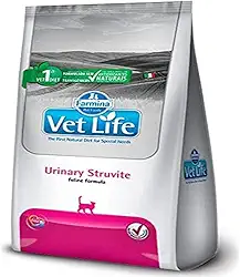 Vet Life Ração Farmina Natural Urinary Struvite Para Gatos Adultos Com Distúrbios Urinários - 7 5Kg