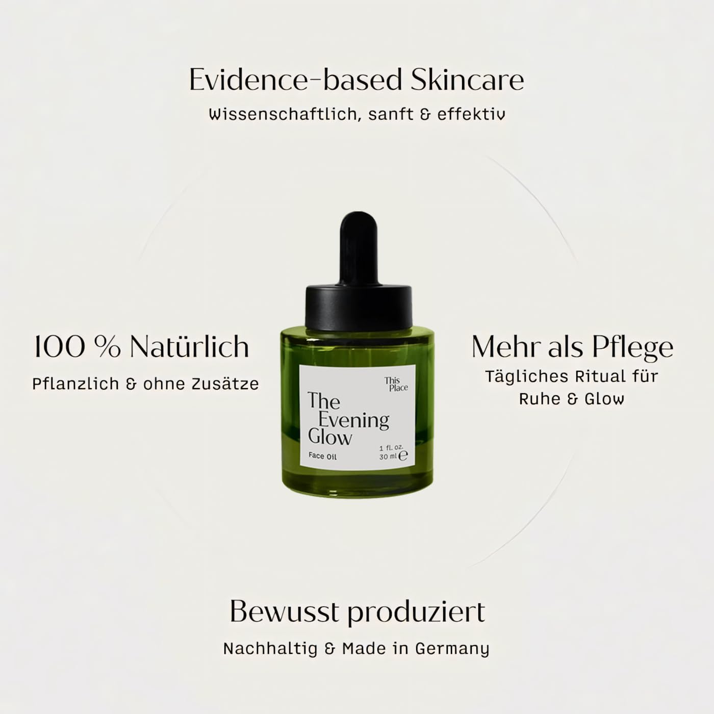 This Place Glow Set: Morning 30ml & Evening 30ml Gesichtsöl Duo | Mit Vitamin C, Bakuchiol und Squalan, Luxus Gesichtspflege für Tag und Nacht, 100% Vegan