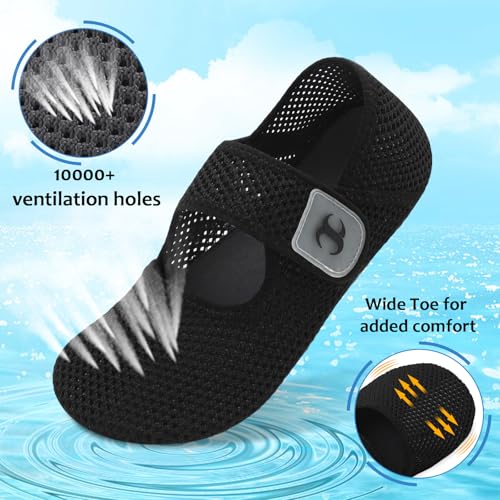 Image of Water Shoes for Women Men Barefoot Beach Swim Aqua Socks Summer Wide Slides Sandals Quick Dry Pool River Sea Sock Shoes