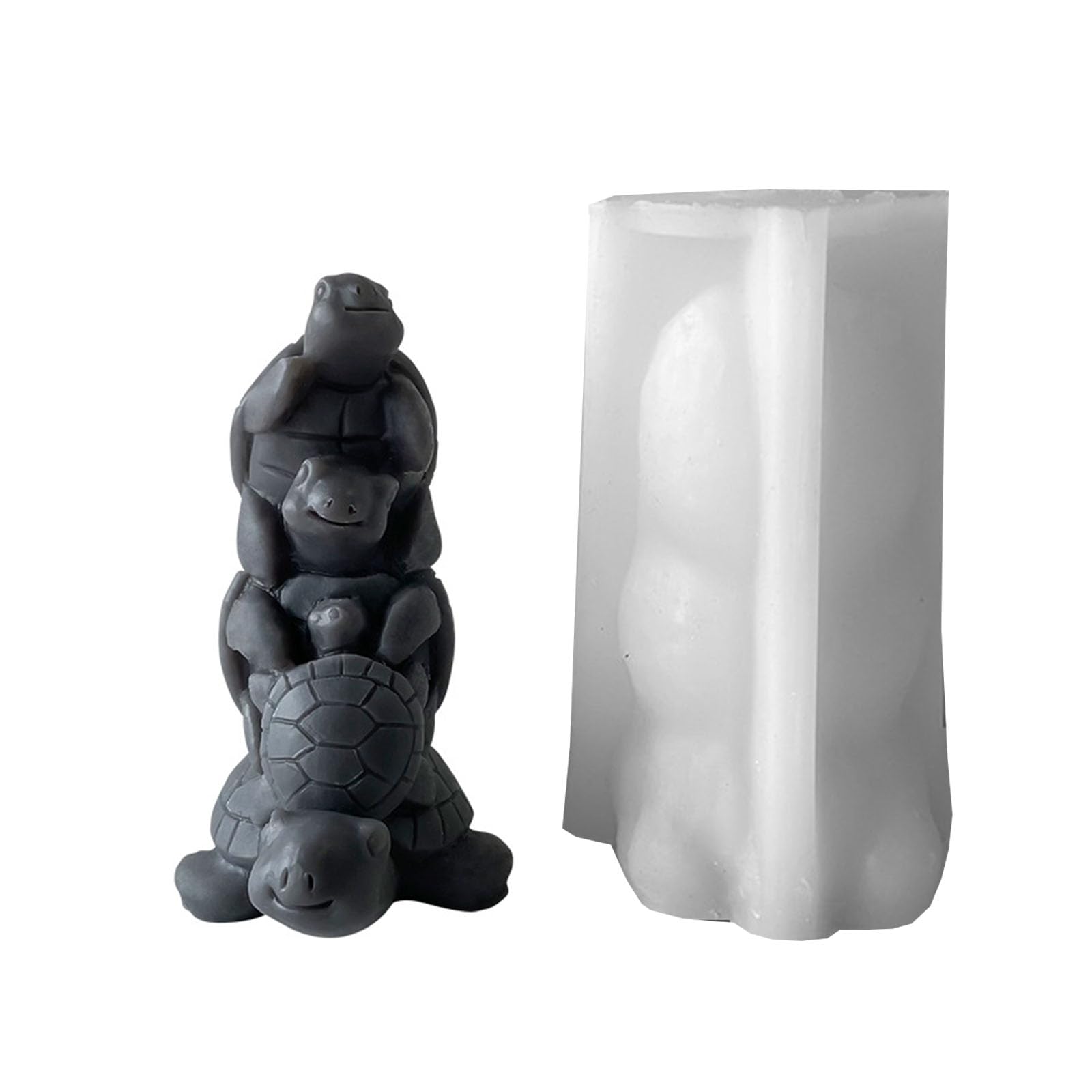 MALSSE And Rabbits Silicone Mold Great for Baking Gypsum Resin Soap Animal Family Silicone Craft and Turtle Mold Animal Shape