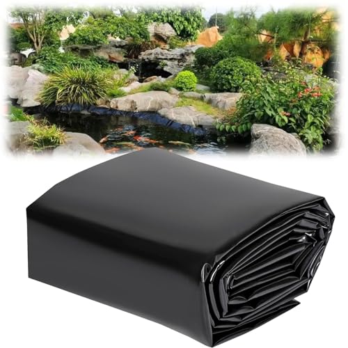 Bâche de bassin en PEHD noire imperméable 5x8m pour grand étang de jardin