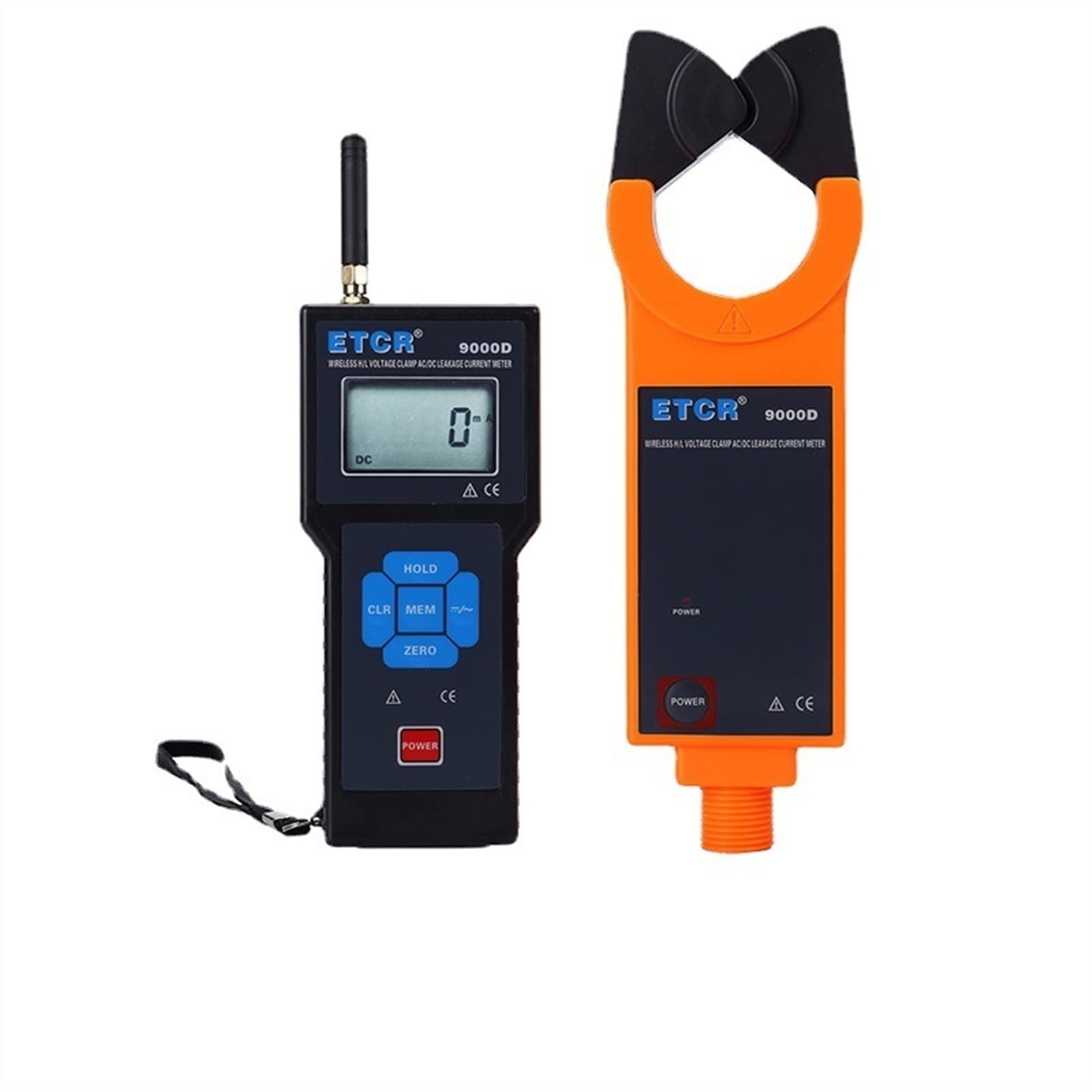 Sensor de Corriente de Fuga de Bobina Abrazadera amperímetro inalámbrico Corriente Continua Ammeter de Alto Voltaje Medidor Fugas sujeción 0 MA-60.0A Medición en línea Actual ETCR9000D