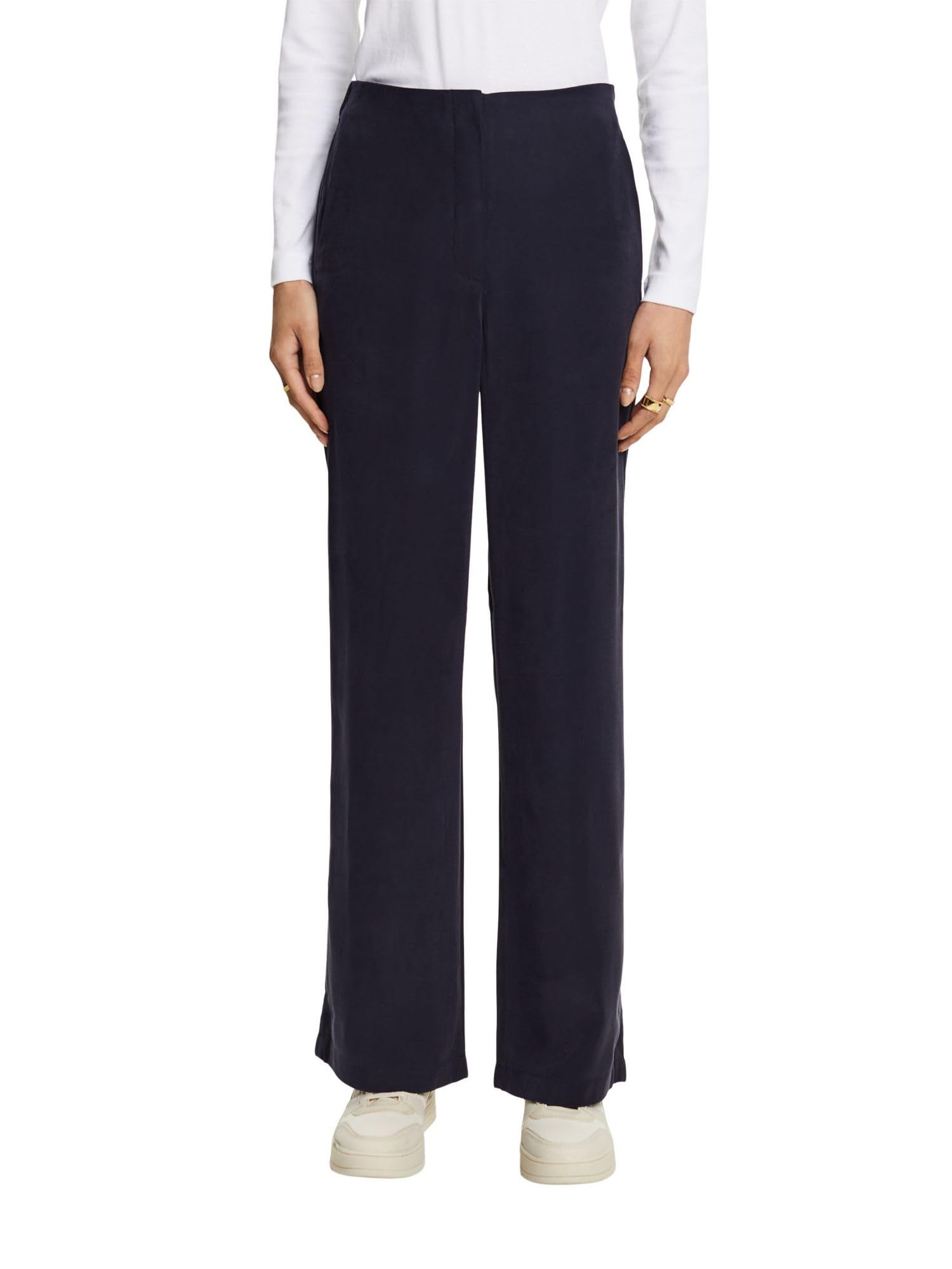 ESPRIT Women's Trousers, 400/Navy, 30W x 32L