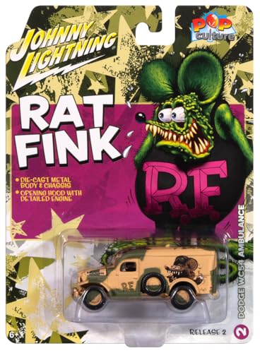 Johnny Lightning Rat Fink Dodge WC54 1:64 miniatura 1