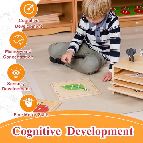 Image of MONTESSORI OUTLET Nature Materials Leaf Puzzle Early Preschool Learning Toys for 3-12 Year Old Kids and Toddler