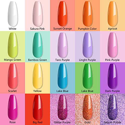 Saviland 29Pcs Dip Powder Nail Kit Starter - 20 Colors Dipping Powder Nail Kit For All Season & 15Ml Dip Liquid Set System With Base Top Coat Activat For Nail Art Manicure Diy, Ideal Gift For Ladies #TOP1