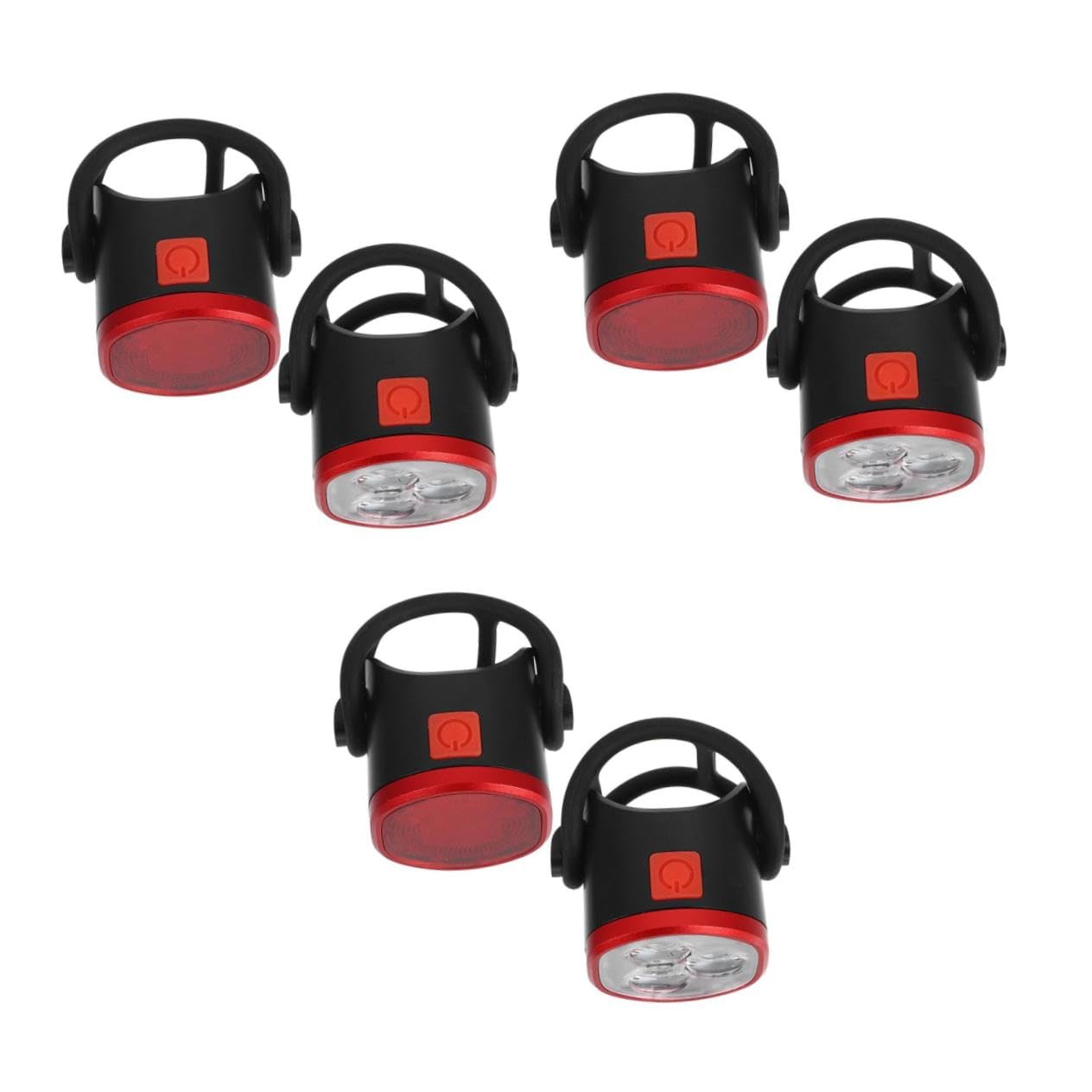 ifundom 3sets USB Rechargeable Bike Light Front and Rear Led Lights Multiple Modes for Night Riding Easy Installation for Cycling Camping Hiking and Mountain Climbing