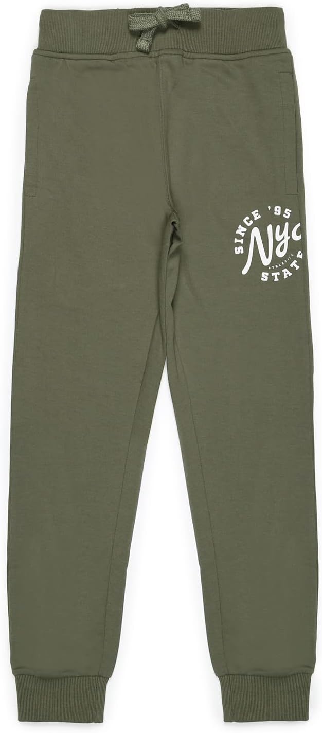 Alan Jones Clothing Boys Solid Cotton Joggers Track Pant