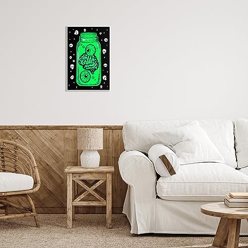 Image of Stupell Industries 'Spooky Specimen Jar'| Wall Plaque Art | Stupell Industries | 13 x 19 Inches, Easy to Hang and Sturdy, Made in USA, by Ziwei Li
