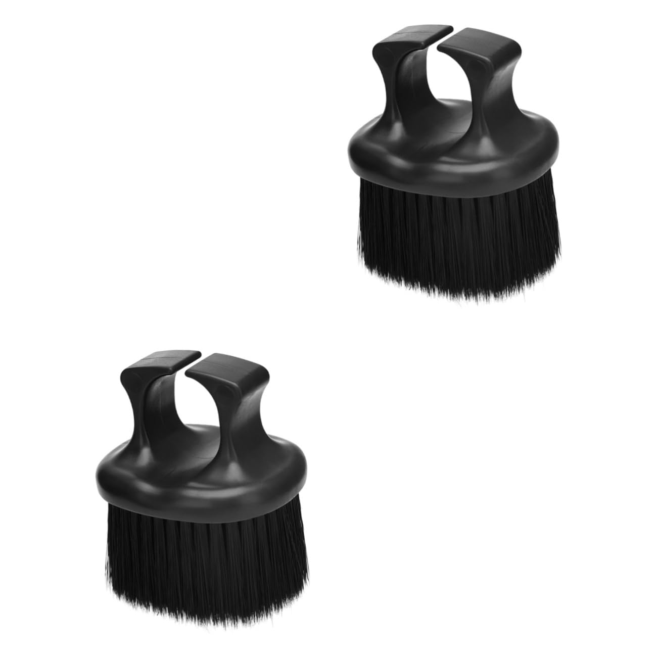 Anneome 2pcs Broken Ring Hair Brush Slick Back Brush for Hair Shaving Round Hair Brushes Beard Comb Straightener Beard Trimmer Men Barber Electric Shaver Mustache Curl Brush Nylon Black