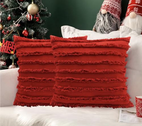 Image of TODY Cushion Cover 16 inch x 16 inch Set of 2 | Boho 16 16 Cushion Cover for Sofa, Bed | Rectangle 16x16 Cushion Covers for Home decor