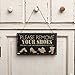 NIKKY HOME Distressed Please Remove Your Shoes Decorative Wooden Hanging Wall Sign 8.37 x 0.37 x 4.5 Inches Black