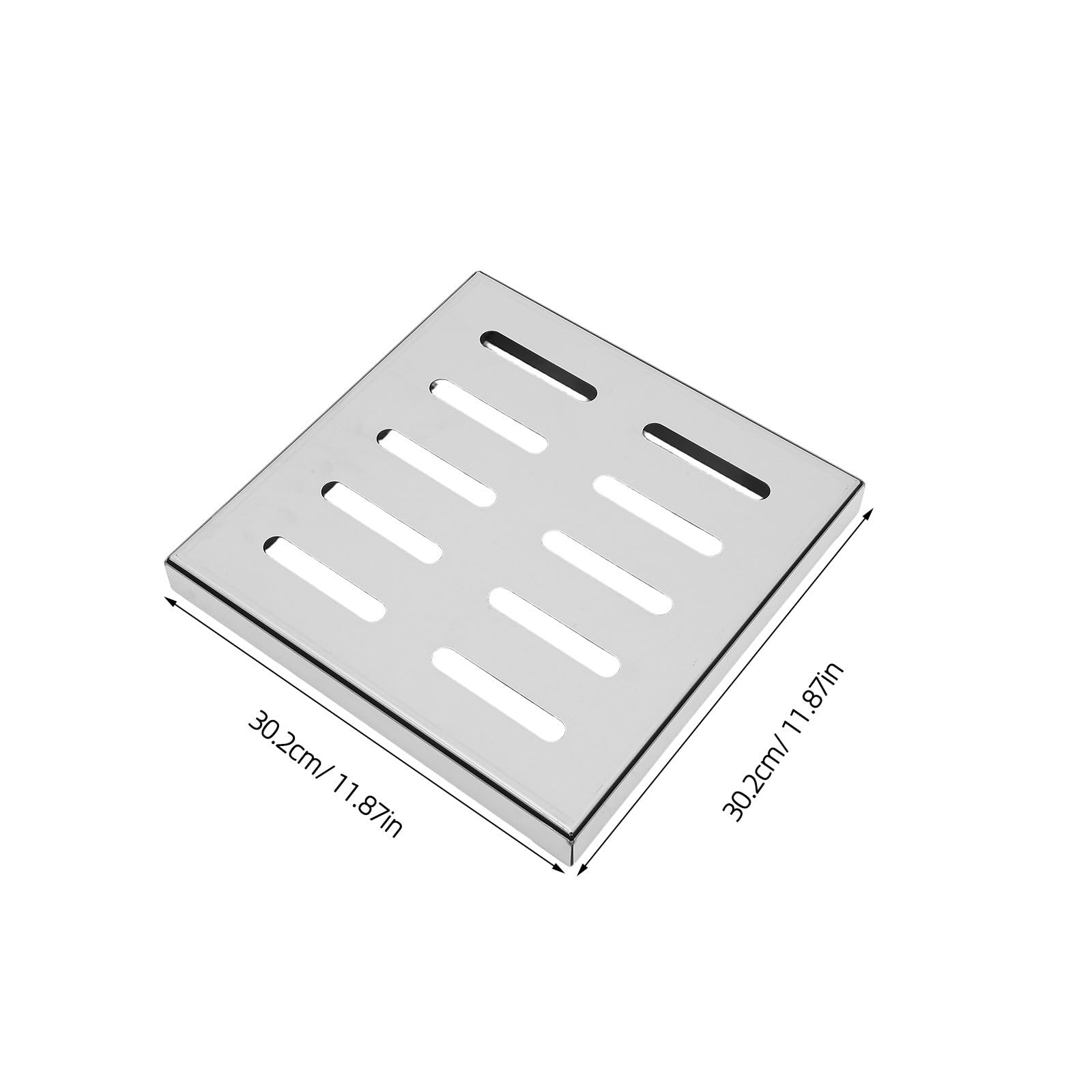 Cabilock Cubierta de Zanja de Drenaje de Acero Inoxidable Plata, Bloqueo de Residuos y Fácil Instalación para Garaje y Canal de Agua Cocina