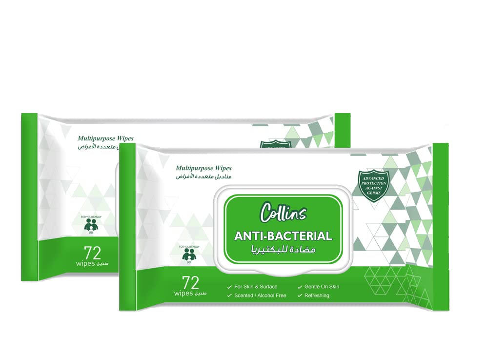 CollinsAntibacterial wipes 72 sheets with Flip-top [1+1] Promo Pack