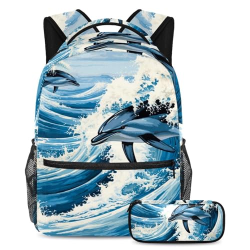 Sac à dos polyvalent pour éviter le mal de dos avec grand volume de rangement 2 pièces bleu