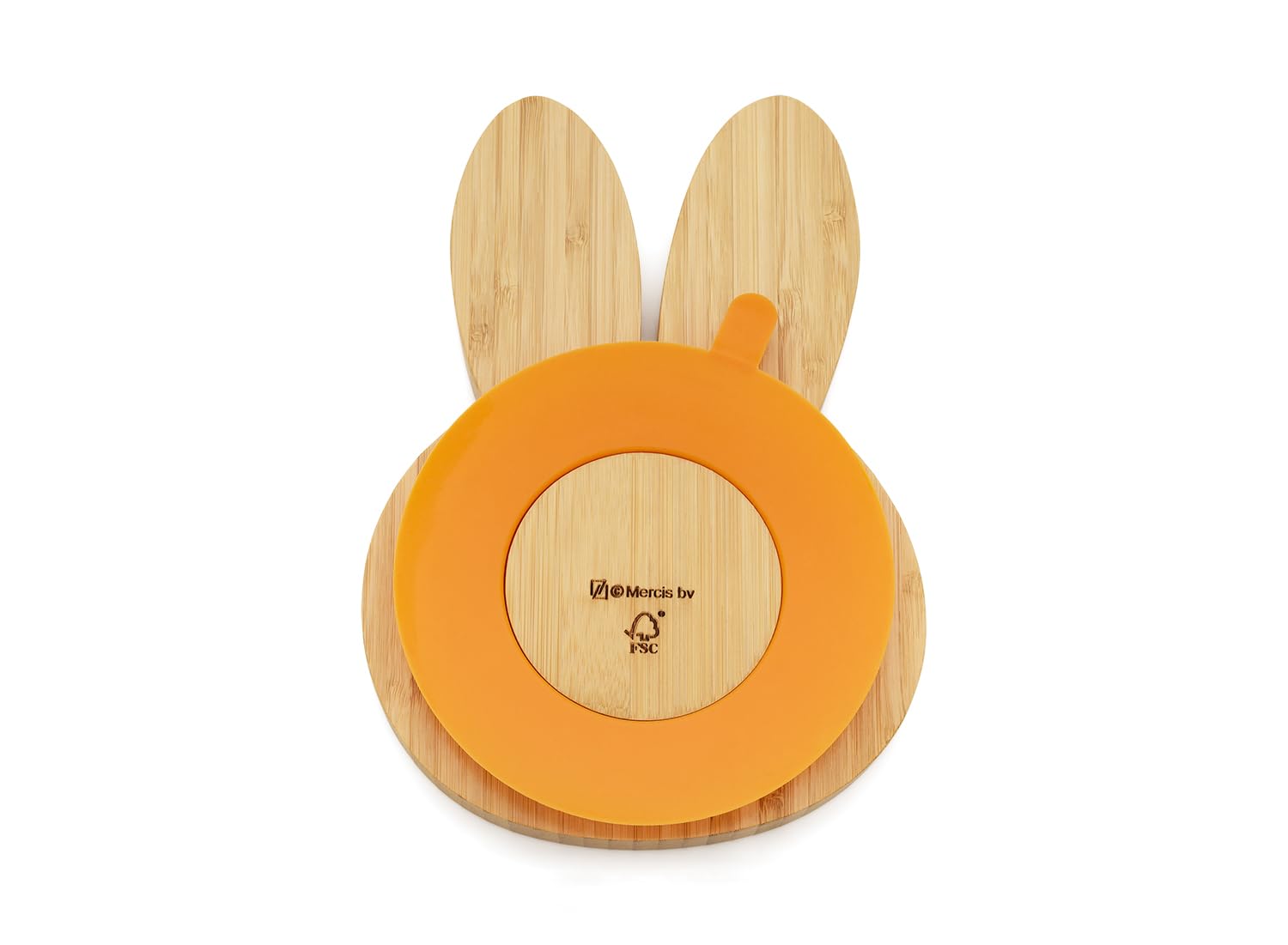 Zilverstad - Assiette en Bambou Miffy + 2 Couverts en INOX, Brown