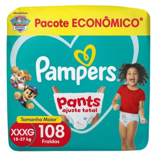 Fralda Pampers Pants Ajuste Total Tamanho XXXG 108 Unidades