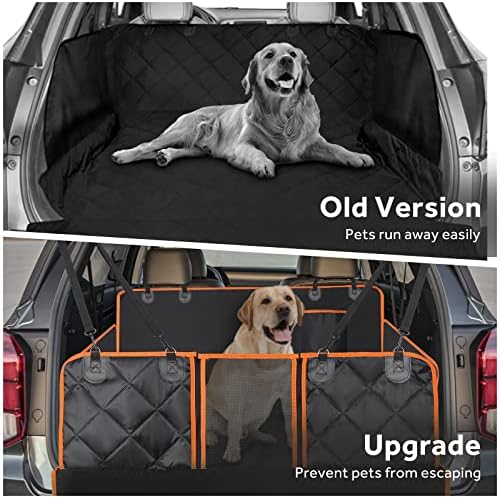 LuvPett Car Boot Protector for Dog - Universal Nonslip Waterproof Pet Dog Seat Cover, Washable, Easy to Clean Boot Protector with Side and Bumper Protection for Cars, Trucks, Suv (Black)