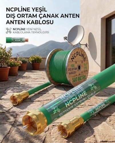Eyepc 30 MT Metre Yeşil Anten Kablosu Uydu Çanak Full HD Dış Ortam RG6/U6
