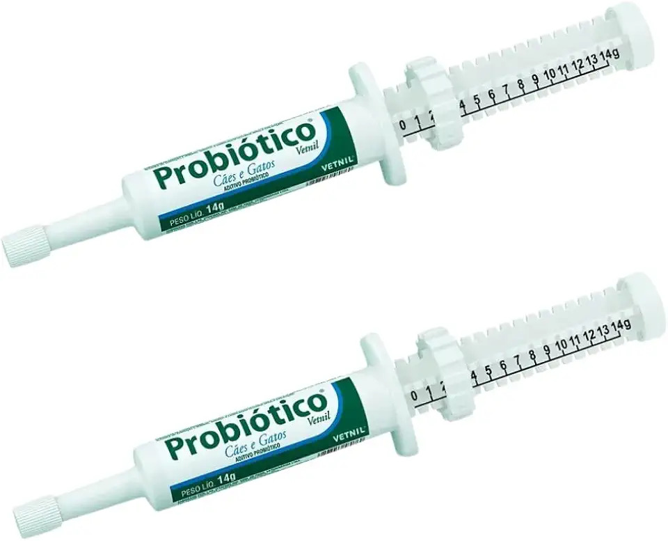 Kit 2 Aditivo Probiótico 14g Para Cães E Gatos Vetnil