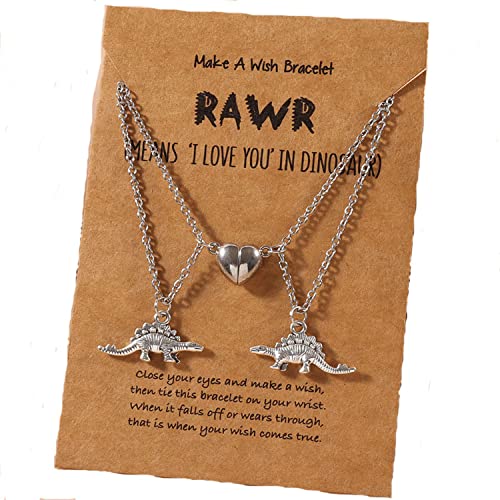 Mutual Attraction Love Heart Necklace Friendship Dinosaur...