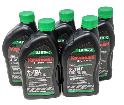 Pack of 5 Kawasaki 99969-6296 Genuine OEM K-Tech SAE 10W-40 4-Cycle Engine Oil
