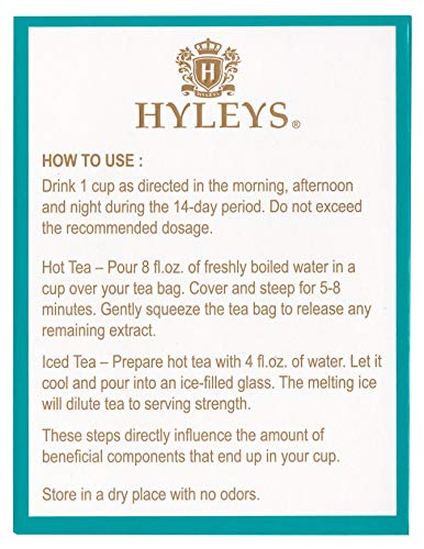 HYLEYS Tea 14 Days Cleanse Kit - 42 Tea Bags (100% Natural, Sugar Free, Gluten Free and Non-GMO), 42.0Count - Thumbnail 5