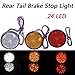MASO 2x Rear Tail Brake Stop Light Yellow Universal Car Motorcycle Motorbike Round Reflector LED