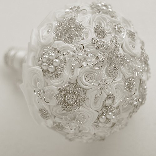 7-inch custom bridal bouquet,White & ivory wedding bouquet, winter