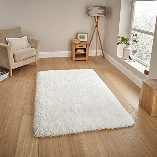 Image of Plain Plush Fur Rugs Bedroom Home Drawing Room Indoor 5x8 Feet White