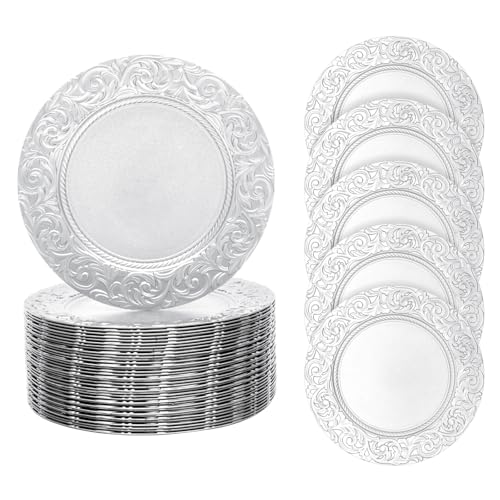 100 piezas platos redondos decorativos de plástico PP 13 in miniatura 1