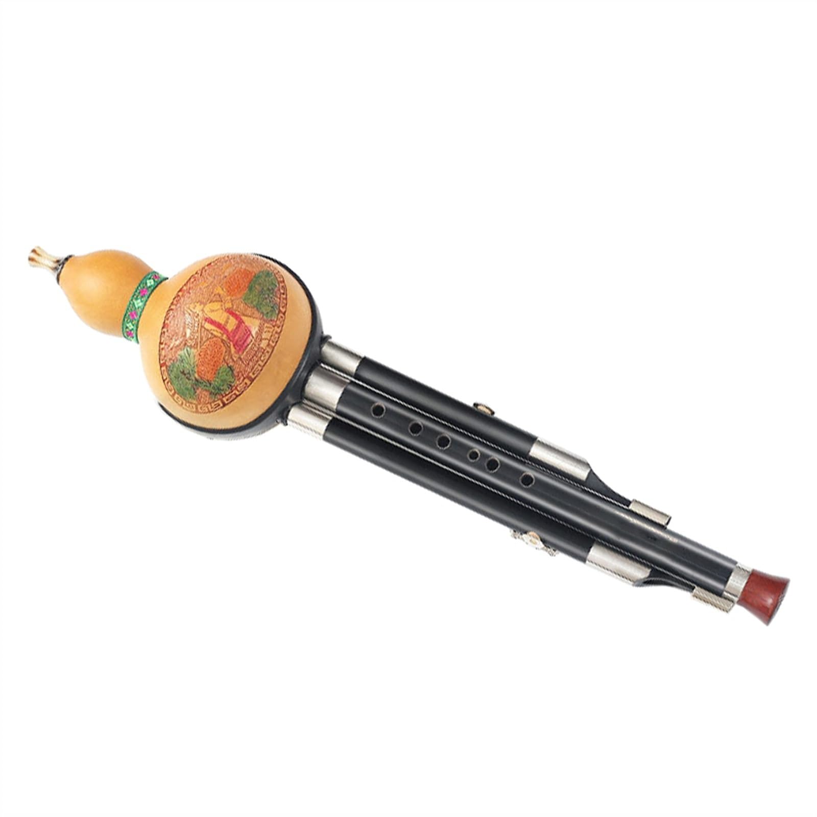 Chinesisches Ethnisches Sandelholz-Hulusi-Instrument Für Anfänger, C-Tonart/B-Flachtonart, Professionelles Spielen Von Hulusi Professional Hulusi (Color : 01, Size : C key)