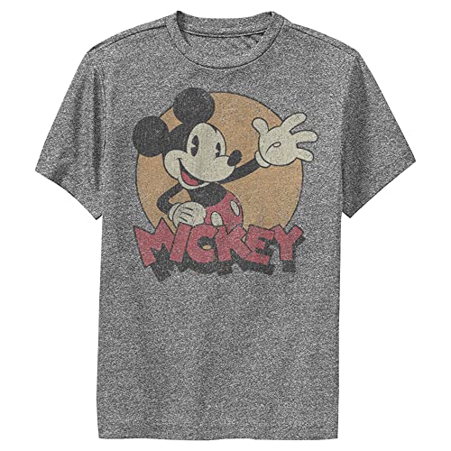 T-shirt performance garçon Disney gris anthracite chiné en taille L pour le sport