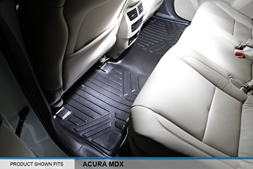 Smartliner Custom Fit Floor Mats 2 Row Liner Set Black Compatible With 2014-2020 Acura Mdx (No Hybrid Models) #TOP3