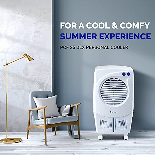 Image of Bajaj PCF 25 DLX 24L Personal Air Cooler with Honeycomb Pads, Turbo Fan Technology, Powerful Air Throw and 3-Speed Control, White