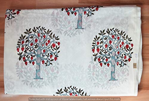 Tissu d'impression indienne de Jaipur en pur coton noble de 50 yards