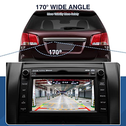 Image of 95760-2P202 Rear View Backup Camera Fit for KIA Fit for Sorento 2011 2012 2013, Reversing Parking Assist Camera Replaces 592-267 957602P000 957602P201