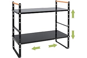 Expandable Adjustable Stackable Kitchen Countertop Shelf Organizers