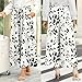 Bestbee Womens Palazzo Pants Dressy Casual Wide Leg Gaucho Pant Business Flowy Slacks Elastic Waist with Pockets, M, Black Leaf-White
