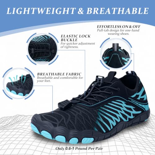 Image of Barefoot Shoes for Women & Men, Grounded Walking Hiking Barefoot Shoes, Wide Toe Box Non-Slip Water Athletic Footwear, Comfortable Vitality Barefoot Footwear, Trail Running Sneakers Unisex