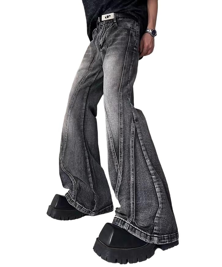 Unisex Y2K Baggy Wide Leg Jeans – Vintage Washed Distressed Denim Pants High Waist Oversized Streetwear for Men Women