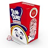 Dum Dums Strawberry Lollipops - Bulk Candy Box with Lollipops Individually Wrapped, Single Flavor Gourmet Suckers - 50 Count