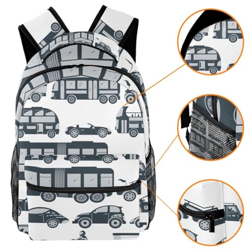 Sac à dos d'école multicolore 40cm pour adolescents et filles