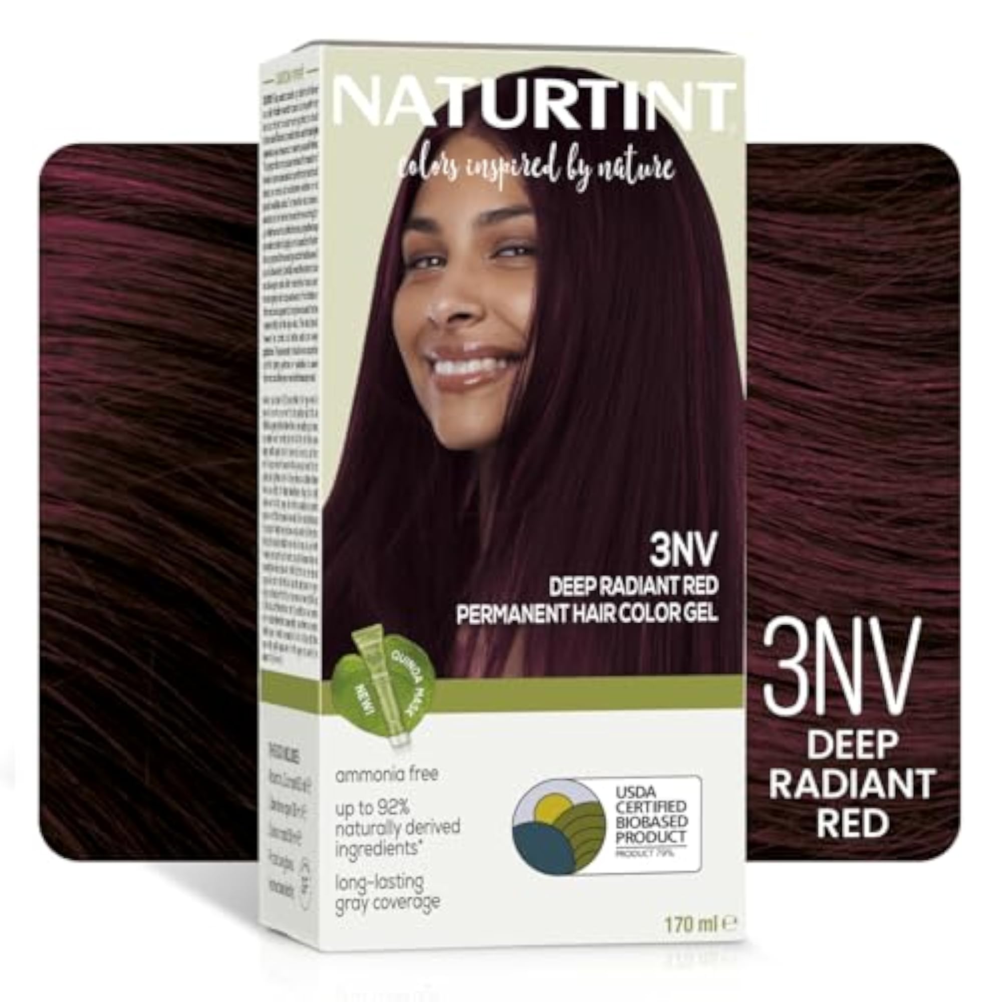 Permanent Hair Colour Gel, Burgundy 3NV, For Sensitive Scalp
