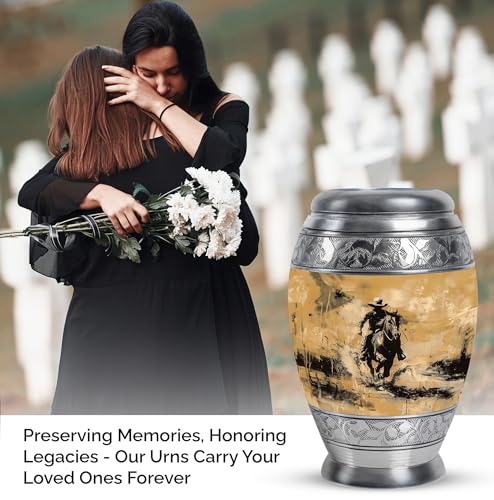 Image of Cowboy Urn - Ashes Urn for Women & Men - 10 inch Pack