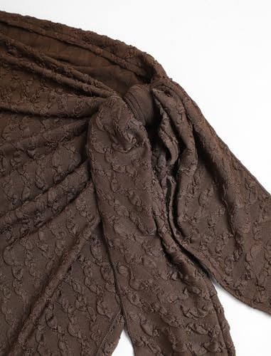 Image of ZAFUL Women's Sarong Coverups Beach Wrap Sheer Bikini Cover Up Mini Skirt | Wraps Swimwear, Cover Ups for Swimwear, Multi-Wear, Texture, Floral