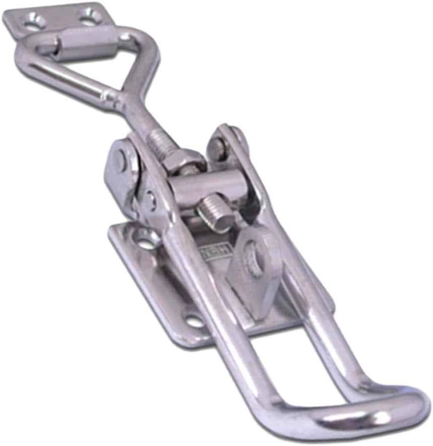 POPETPOP 2pcs Clasp Latch for Hotel Toggle Clamp Stainless Steel Tension Clasp Heavy Duty Spring Luggage Latches Locks